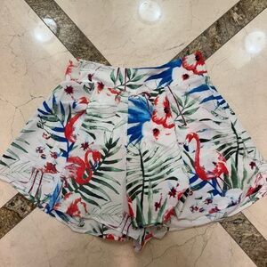 Tropical Flamingo Print Women's Shorts